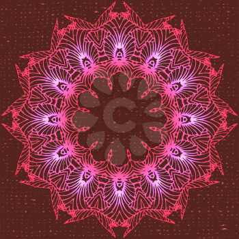 Circle floral ornament, EPS10 - vector graphics.