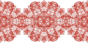 Linear floral ornament, seamless pattern, EPS8 - vector graphics.
