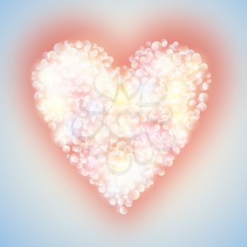 Heart, valentines, bokeh effect, there is a gradient mesh, EPS10 - vector graphics.