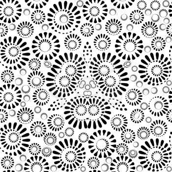Geometrical blackly white seamless pattern, EPS8 - vector graphics.