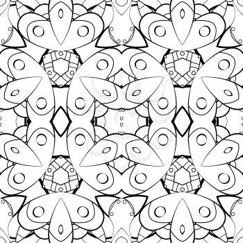 Abstract black and white Arabian seamless background, EPS8 - vector graphics.