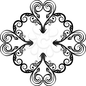 Elegant circle floral ornament design element, EPS8 - vector graphics.