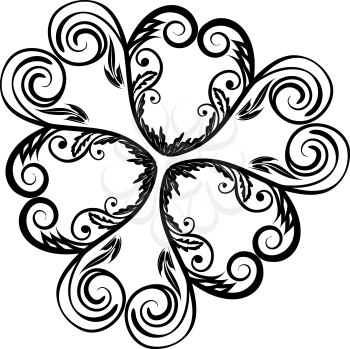 Design element circle floral elegant ornament, EPS8 - vector graphics.
