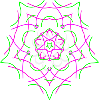 Circle ornament design element, vector graphics.
