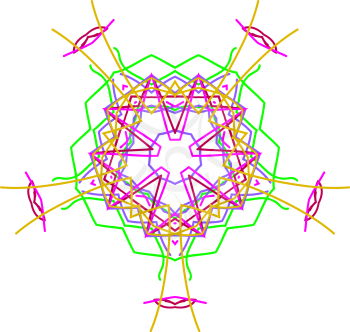 Circle ornament, vector graphics.