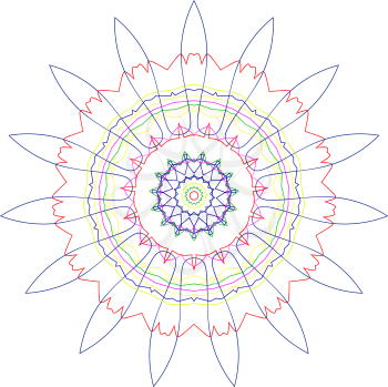 Circular pattern in the form of a mandala