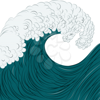 Wave Japanese Style, Vector Illustration EPS 8