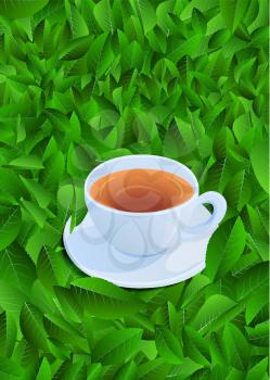 Porcelain cup tea, vector illustration EPS 10