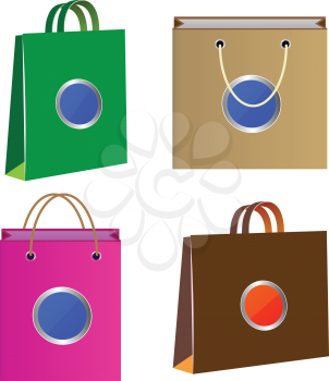 Royalty Free Clipart Image of Assorted Shopping Bags