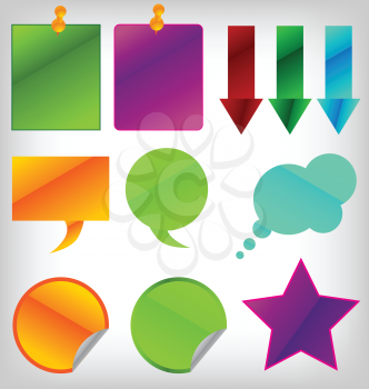 Royalty Free Clipart Image of Elements of Various Shapes