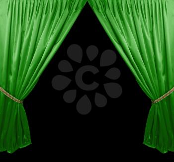 Green theater curtain background