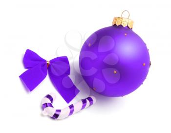 christmas ball with bow