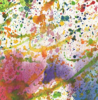 Abstract watercolor background with blots. Paper texture.