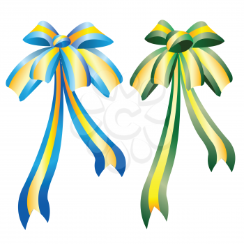 Royalty Free Clipart Image of Two Bows