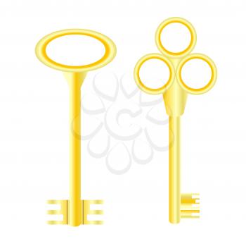 Royalty Free Clipart Image of Two Keys