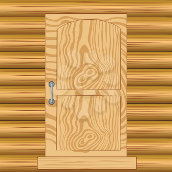 Illustration door in house from tree