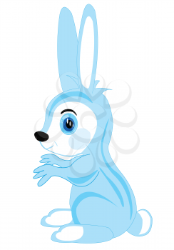 Vector illustration hare on white background it is insulated