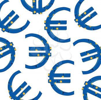 Symbol of the money sign of the euro colour of the flag of the europe