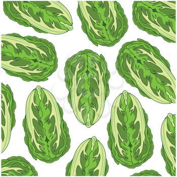 Vector illustration of the decorative pattern cabbage chinese