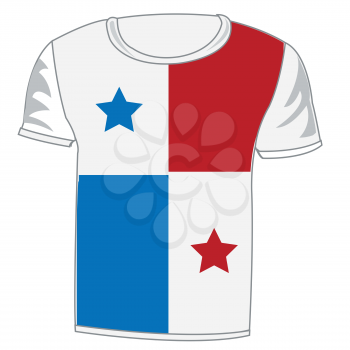 Year cloth t-shirt with flag state Panama