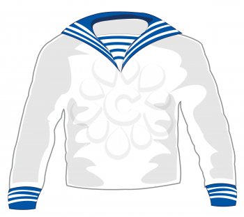 Vector illustration of the upper cloth of the sailor
