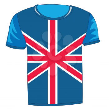 T-shirt flag United Kingdom on white background