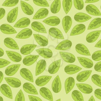 Year decorative pattern from green foliage.Vector illustration