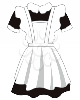 Sample of the form of the schoolgirl on white background is insulated