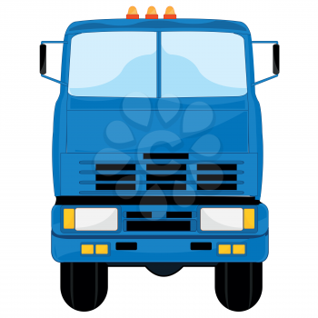 Vector illustration powerful and big blue car type frontal