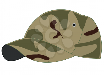 Vector illustration headdress cap colour camouflage army