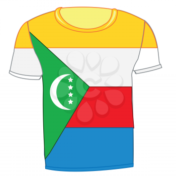 Cloth year t-shirt with flag Komorskie island