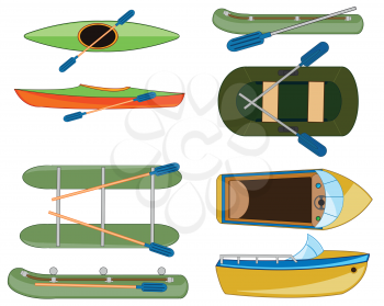 Vector illustration type of the water transport facilities for sport and rest