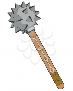 Vector illustration of the cartoon of the ancient striking weapon club