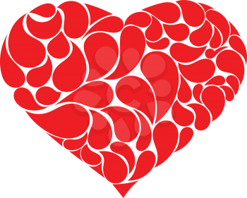 Royalty Free Clipart Image of a Red Heart 