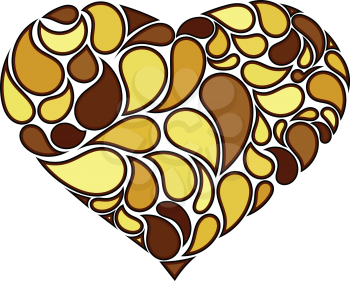 Royalty Free Clipart Image of an Abstract Heart Shaped Pattern