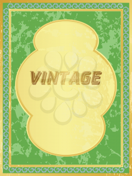 Royalty Free Clipart Image of a Vintage Background With a Border