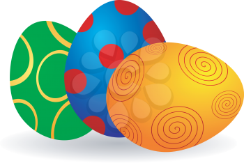 Royalty Free Clipart Image of Easter Eggs