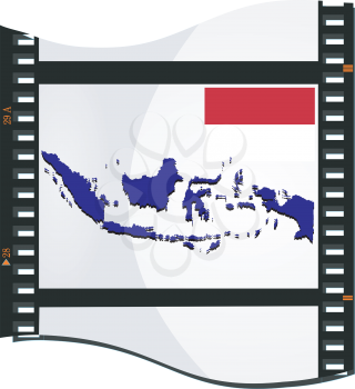 Royalty Free Clipart Image of a Map of Indonesia