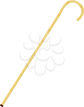 Royalty Free Clipart Image of a Bamboo Cane on a White Background