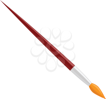 Royalty Free Clipart Image of a Paint Brush on a White Background