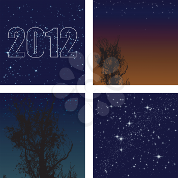 Royalty Free Clipart Image of Nightime Backgrounds