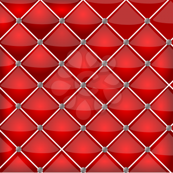 Royalty Free Clipart Image of Red Diamond Back Leather