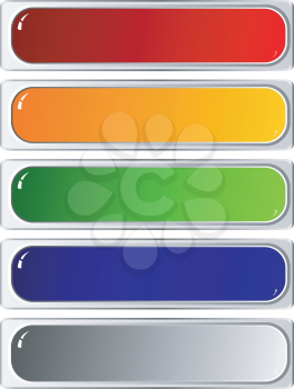 Set of color long buttons 3