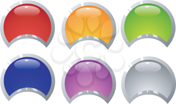 Original glossy buttons for web design. Vector.