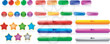 Collection of color buttons