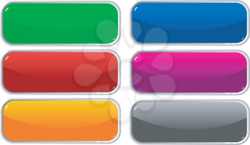 Web shiny buttons. Vector illustration. 