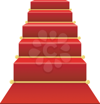 Staircase with red carpet