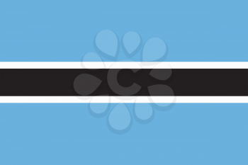 Vector illustration of the flag of   Botswana