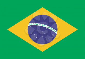 Vector illustration of the flag of Brazil
