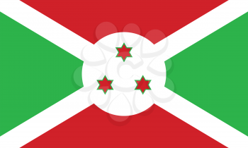 Vector illustration of the flag of  Burundi 

